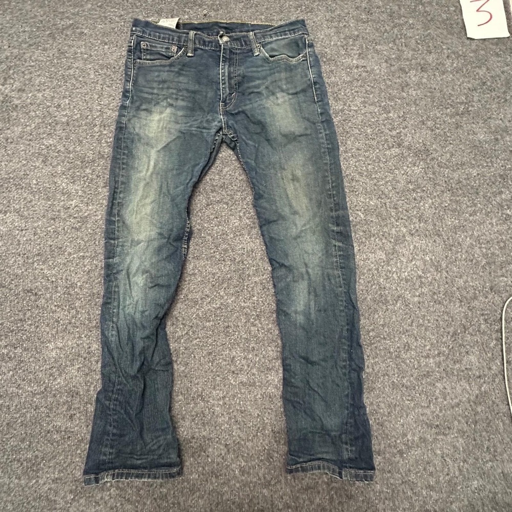 Levi's Jeans Mens Size 31x32 Blue 513 Slim Straight Denim Casual Mid Wash